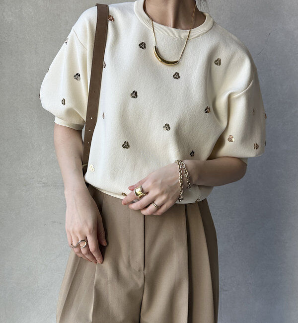  「【WEB限定】スパンコール刺繍ニット」|ニット・セーター|