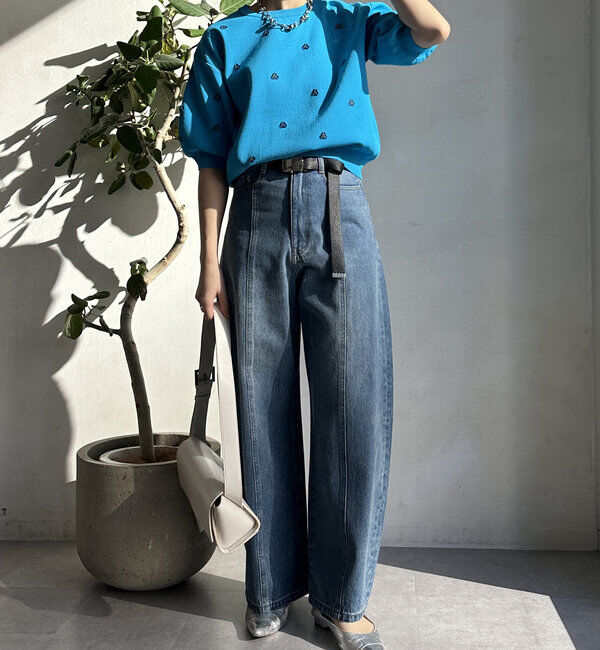  「【WEB限定】スパンコール刺繍ニット」|ニット・セーター|