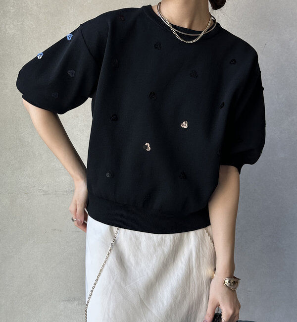  「【WEB限定】スパンコール刺繍ニット」|ニット・セーター|