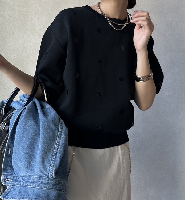  「【WEB限定】スパンコール刺繍ニット」|ニット・セーター|