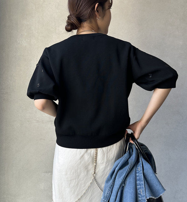  「【WEB限定】スパンコール刺繍ニット」|ニット・セーター|