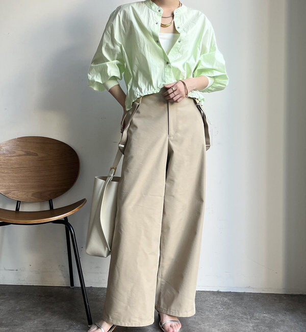  「【WEB限定】ショートスナップブラウス」|シャツ・ブラウス|