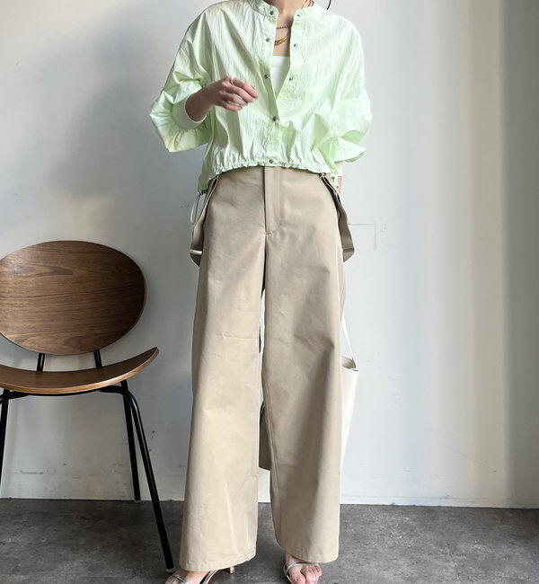  「【WEB限定】ショートスナップブラウス」|シャツ・ブラウス|