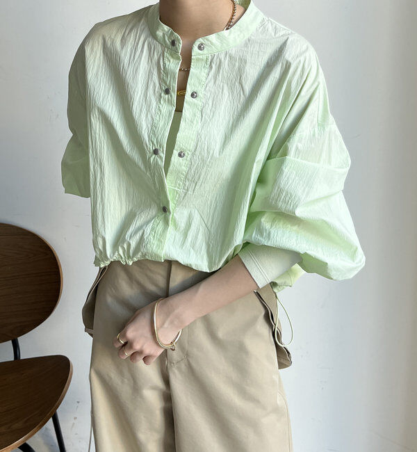  「【WEB限定】ショートスナップブラウス」|シャツ・ブラウス|