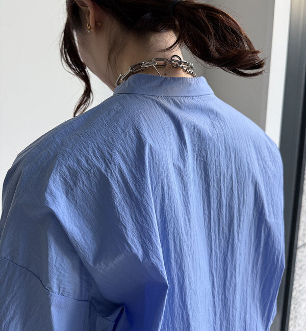  「【WEB限定】ショートスナップブラウス」|シャツ・ブラウス|