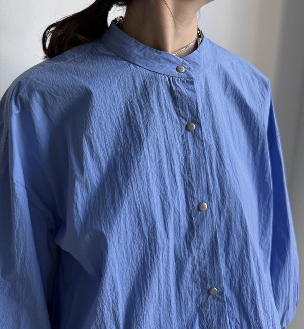  「【WEB限定】ショートスナップブラウス」|シャツ・ブラウス|