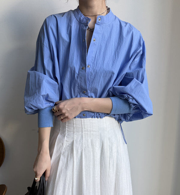  「【WEB限定】ショートスナップブラウス」|シャツ・ブラウス|