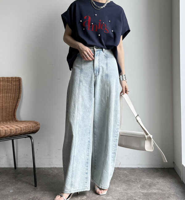  「【WEB限定】パールロゴボックスTEE」|Tシャツ・カットソー|