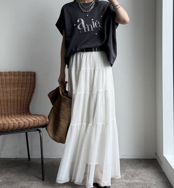  「【WEB限定】パールロゴボックスTEE」|Tシャツ・カットソー|