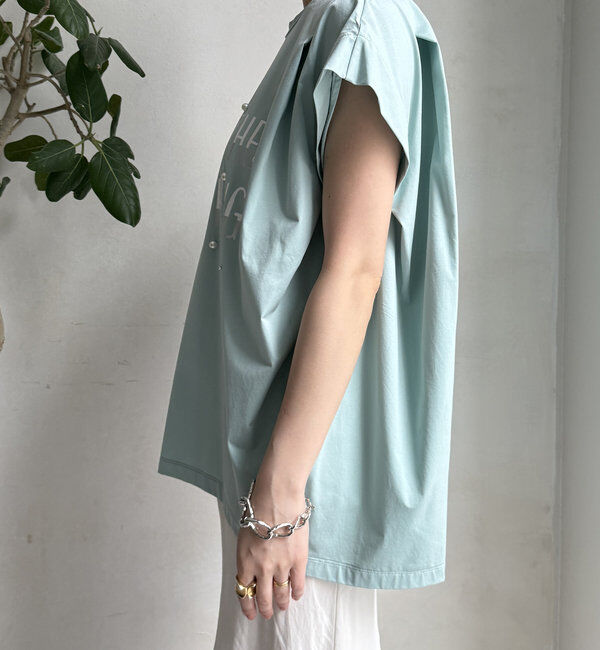  「【WEB限定】シルケットパールロゴトップス」|Tシャツ・カットソー|