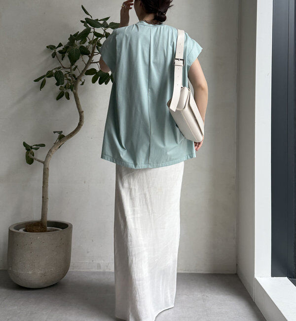  「【WEB限定】シルケットパールロゴトップス」|Tシャツ・カットソー|