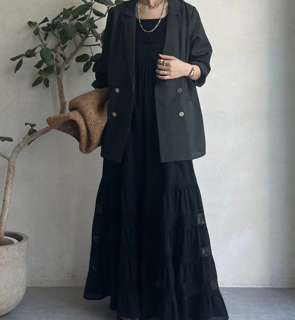  「【新色追加】ライトフェイクリネンジャケット」|テーラードジャケット|