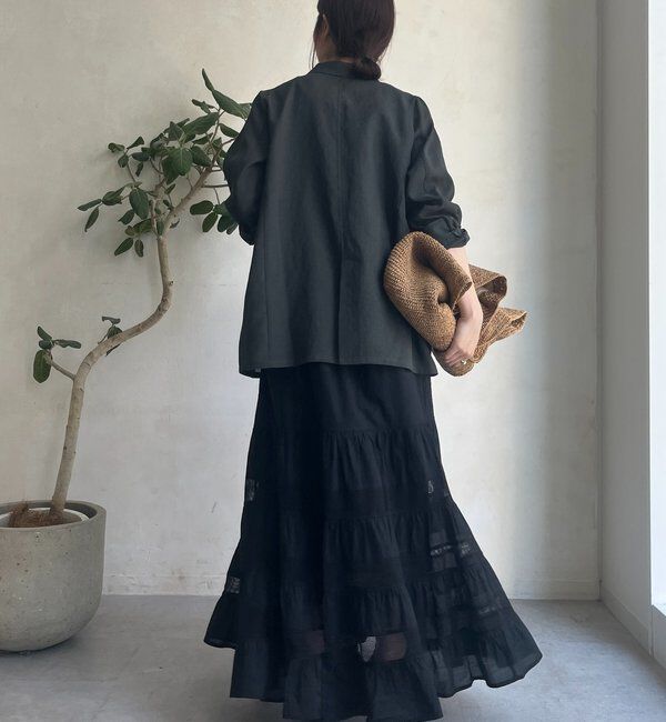  「【新色追加】ライトフェイクリネンジャケット」|テーラードジャケット|