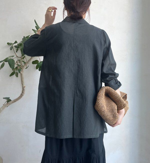  「【新色追加】ライトフェイクリネンジャケット」|テーラードジャケット|