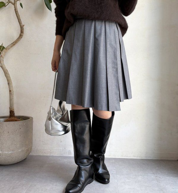  「ミドル丈プリーツスカート」|スカート|