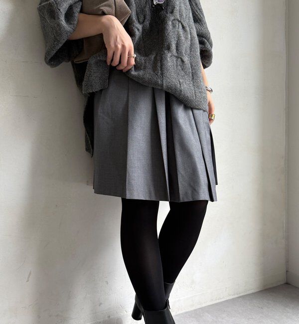  「ミドル丈プリーツスカート」|スカート|