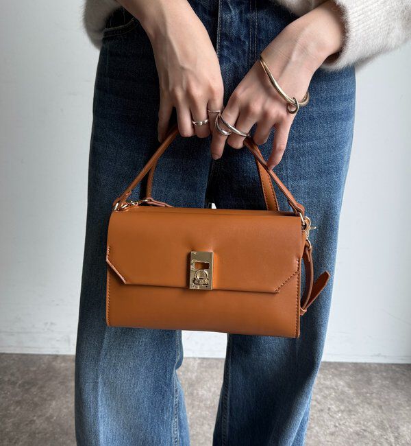  「フラップワンハンドルショルダー」|トートバッグ|キャメル