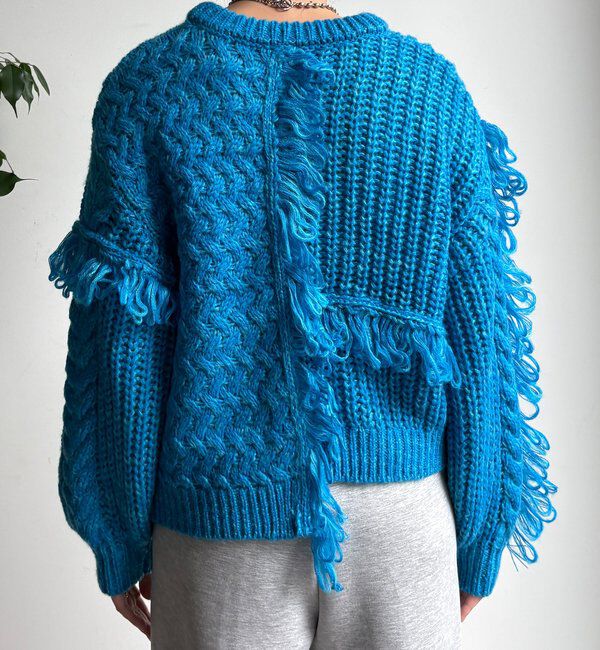  「【WEB限定】フリンジニットカーディガン」|カーディガン|