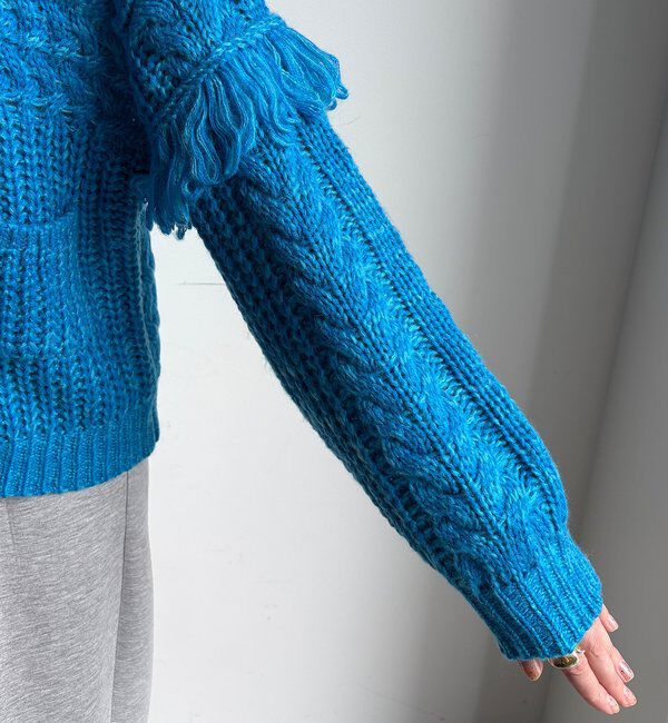  「【WEB限定】フリンジニットカーディガン」|カーディガン|