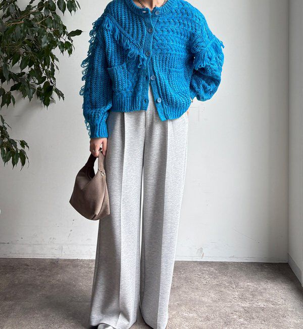  「【WEB限定】フリンジニットカーディガン」|カーディガン|