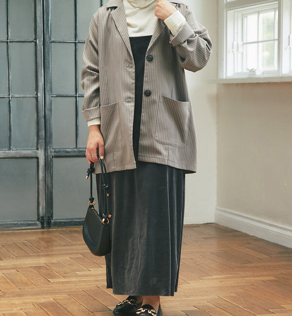  「《トラッドスタイルに》ストライプテーラードジャケット」|その他|