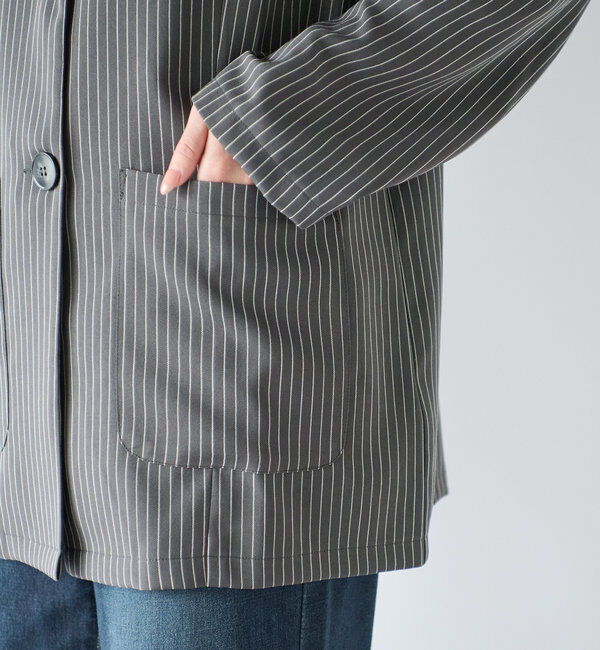 「《トラッドスタイルに》ストライプテーラードジャケット」|その他|