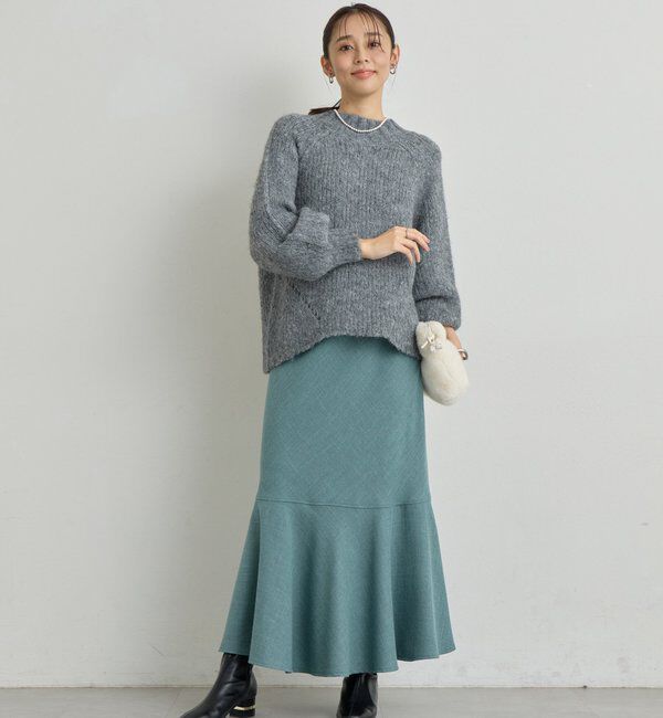  「《美シルエット》バックスリットマーメイドロングスカート」|スカート|