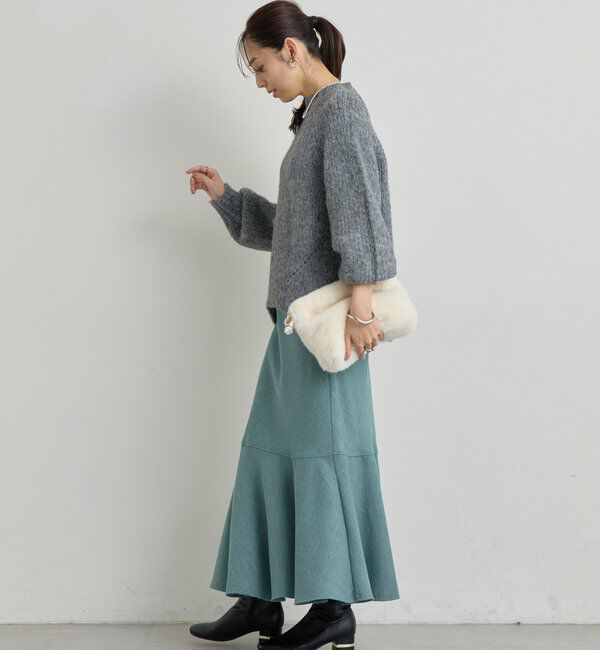  「《美シルエット》バックスリットマーメイドロングスカート」|スカート|