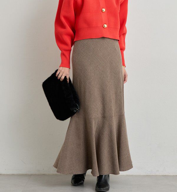  「《美シルエット》バックスリットマーメイドロングスカート」|スカート|