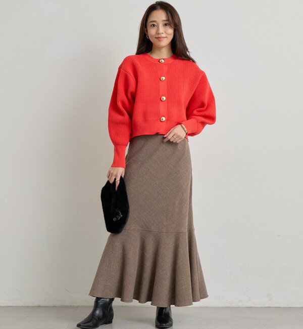  「《美シルエット》バックスリットマーメイドロングスカート」|スカート|