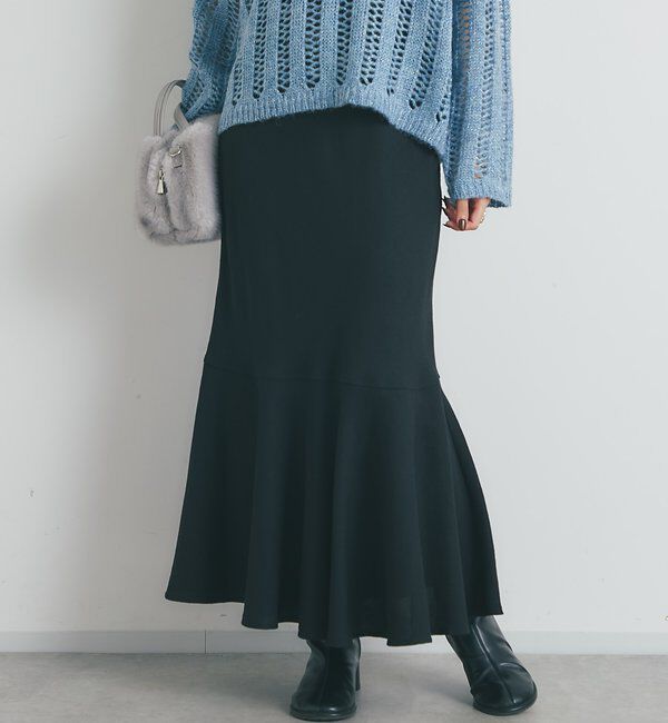  「《美シルエット》バックスリットマーメイドロングスカート」|スカート|