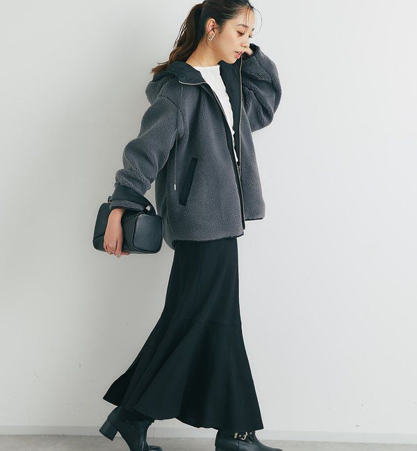  「《美シルエット》バックスリットマーメイドロングスカート」|スカート|