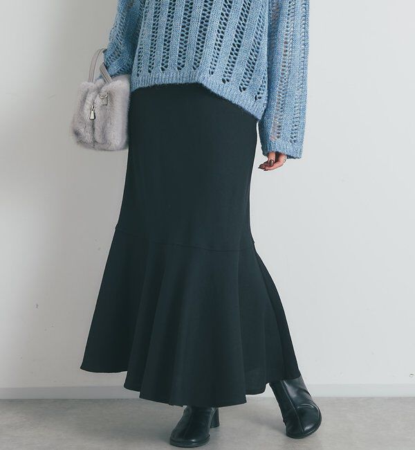  「《美シルエット》バックスリットマーメイドロングスカート」|スカート|