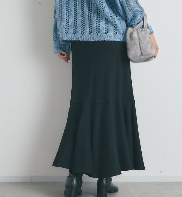  「《美シルエット》バックスリットマーメイドロングスカート」|スカート|