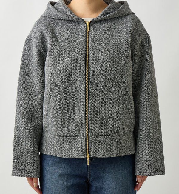  「《こなれ感を演出》ツイードボンディングパーカー」|Tシャツ・カットソー|