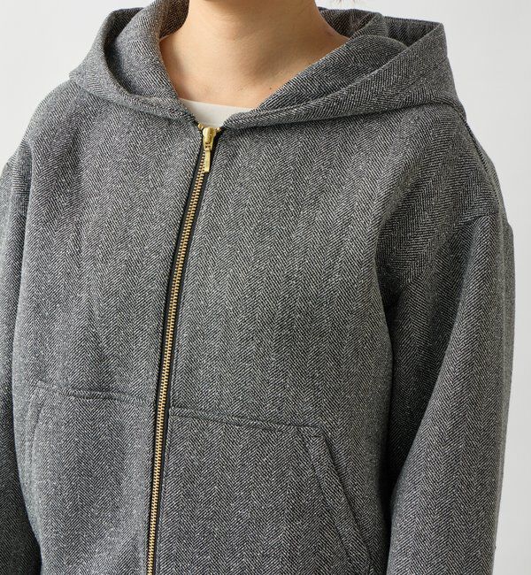  「《こなれ感を演出》ツイードボンディングパーカー」|Tシャツ・カットソー|