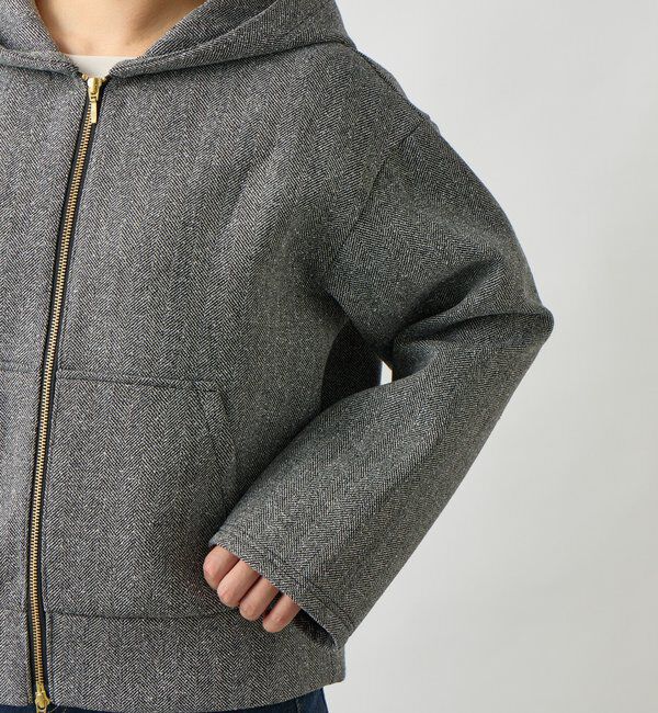  「《こなれ感を演出》ツイードボンディングパーカー」|Tシャツ・カットソー|