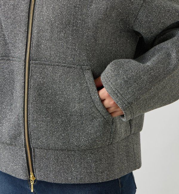  「《こなれ感を演出》ツイードボンディングパーカー」|Tシャツ・カットソー|