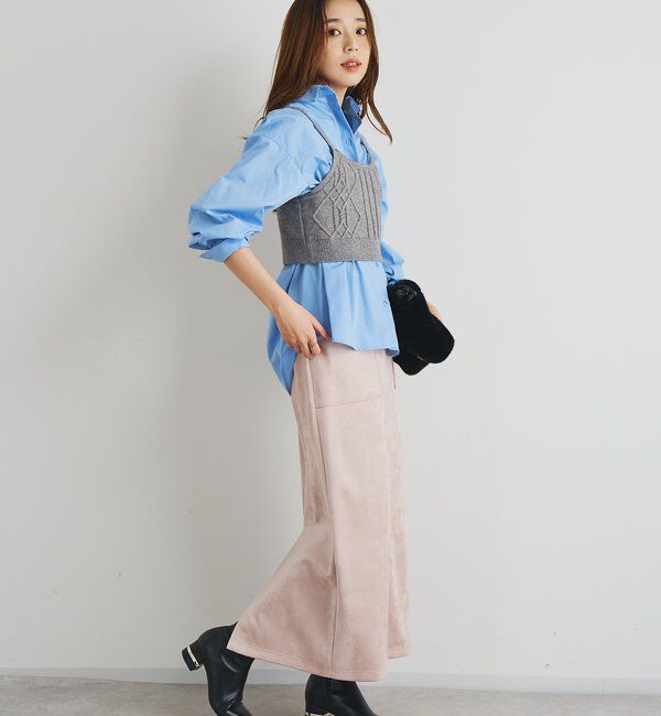  「《トレンドライクに◎》ニットビスチェsetハイカウントシャツ」|シャツ・ブラウス|