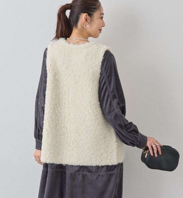  「《着こなしの幅が広がる》前後2WAYピーチスキンステッチワンピース」|その他|