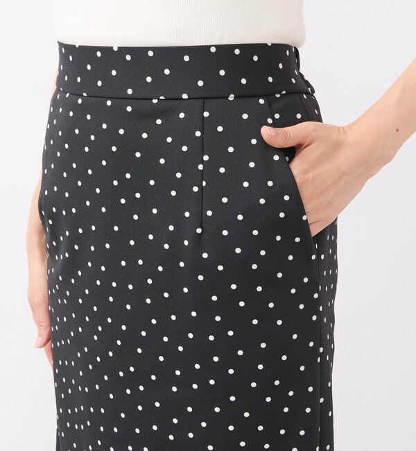  「【ストレッチ◎】ドットIラインタイトスカート」|スカート|