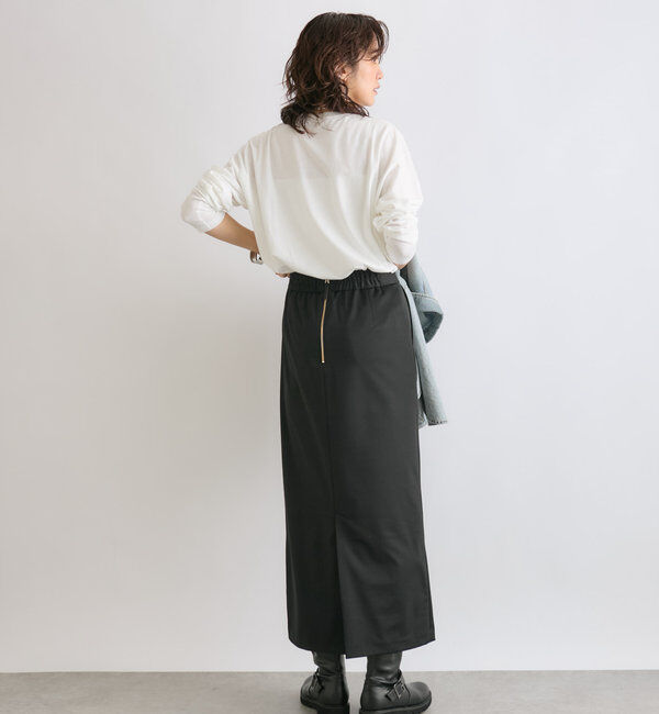  「【ストレッチ◎】ドットIラインタイトスカート」|スカート|