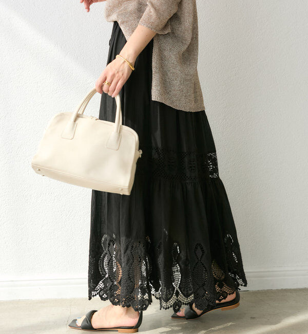  「【着映え◎】ケミカルレースティアードスカート」|スカート|