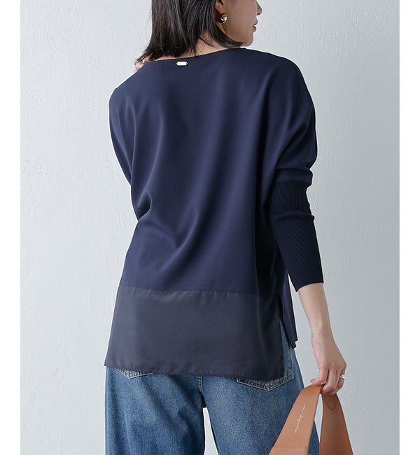  「《24AW》ジョーゼットコンビブラウス」|シャツ・ブラウス|