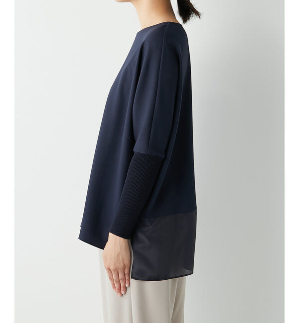  「《24AW》ジョーゼットコンビブラウス」|シャツ・ブラウス|