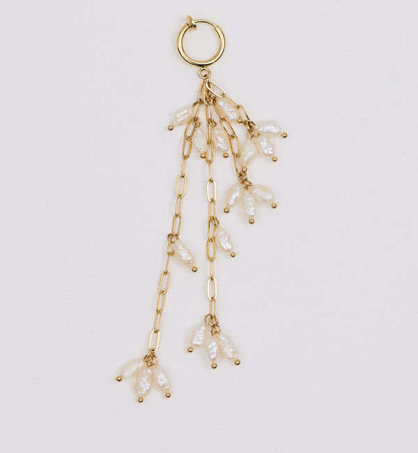  「ライスパールシングルイヤリング」|リング|