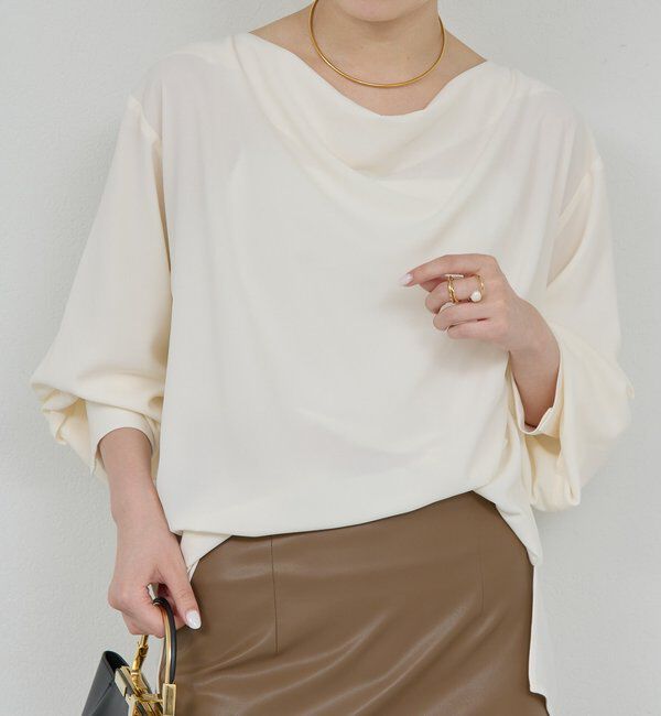  「フロントドレープブラウス」|シャツ・ブラウス|