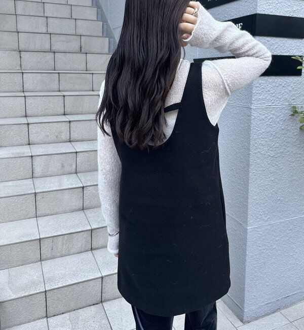  「ウールライクミニワンピース」|ワンピース|