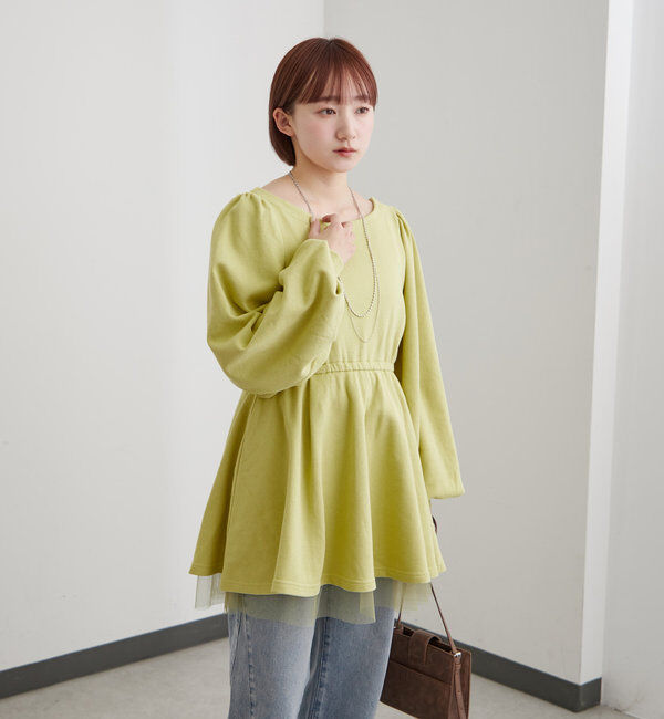  「[mline]ペプラムミニワンピース」|ワンピース|