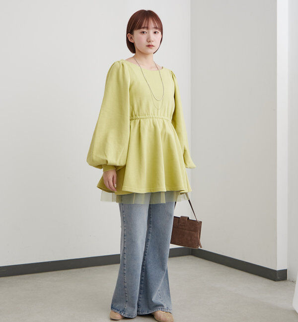  「[mline]ペプラムミニワンピース」|ワンピース|